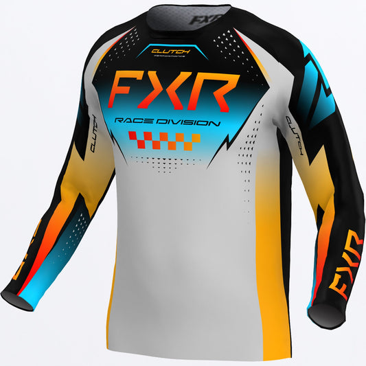 FXR MX26 Clutch Pro Jersey - Grey / Blue / Orange