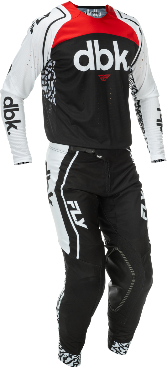 Fly MX26 Evo DBK Jersey & Pants - Black / White / Red