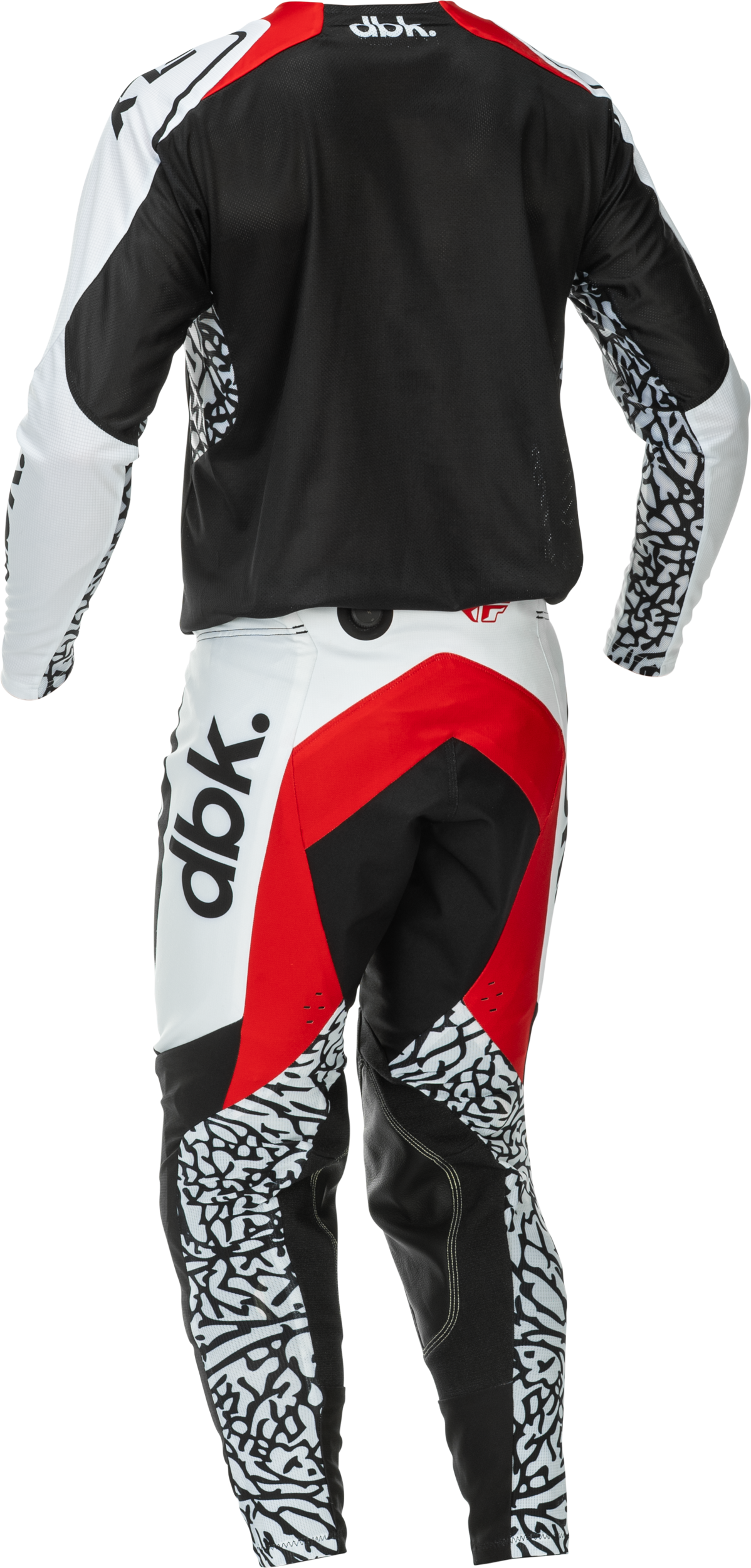 Fly MX26 Evo DBK Jersey & Pants - Black / White / Red