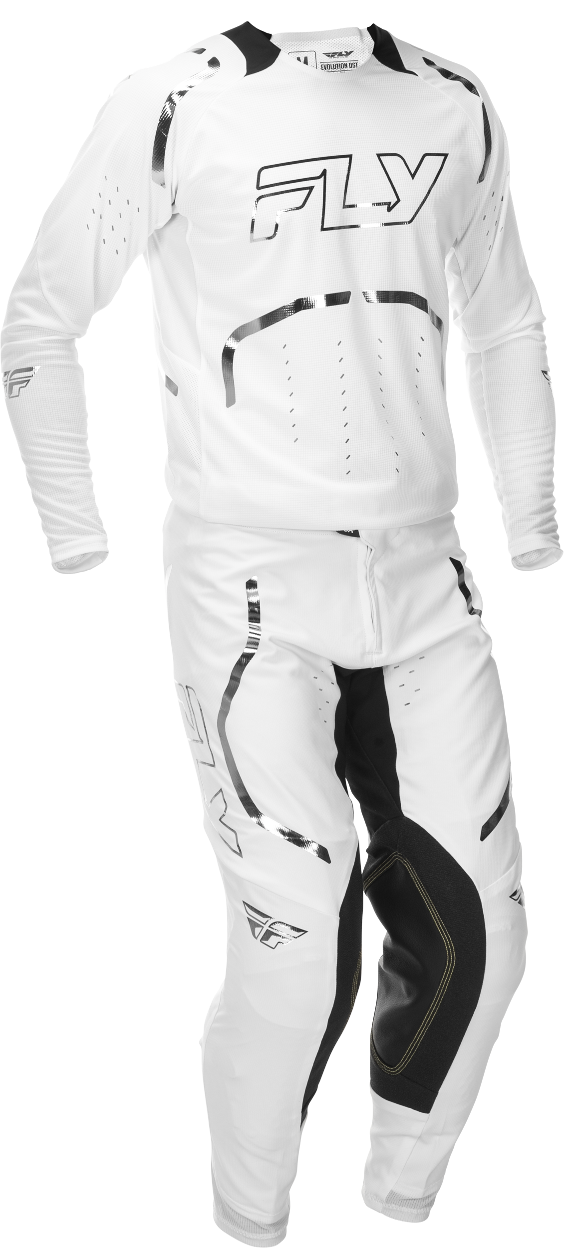 Fly MX26 Evo LE Jersey & Pants - White / Silver