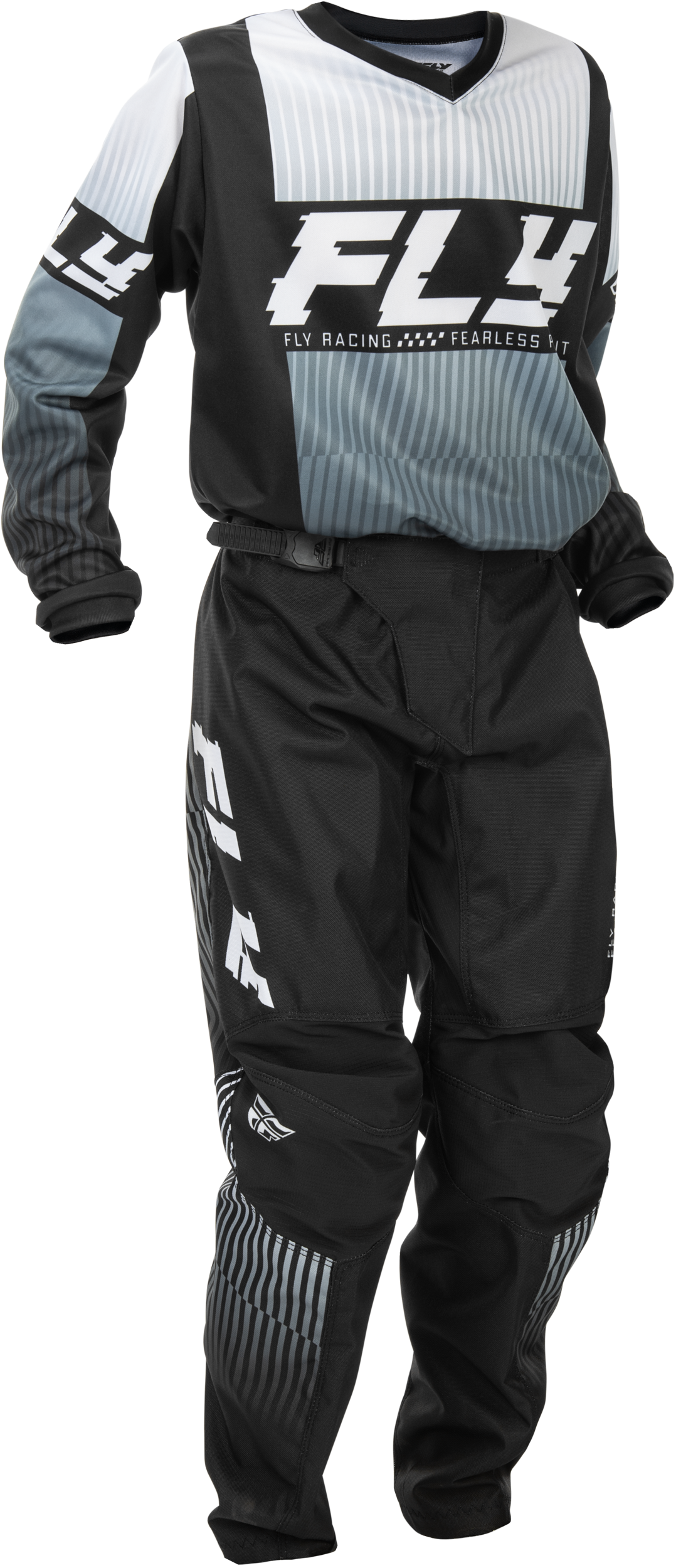 Fly MX26 Youth F-16 Jersey & Pants - Black / White