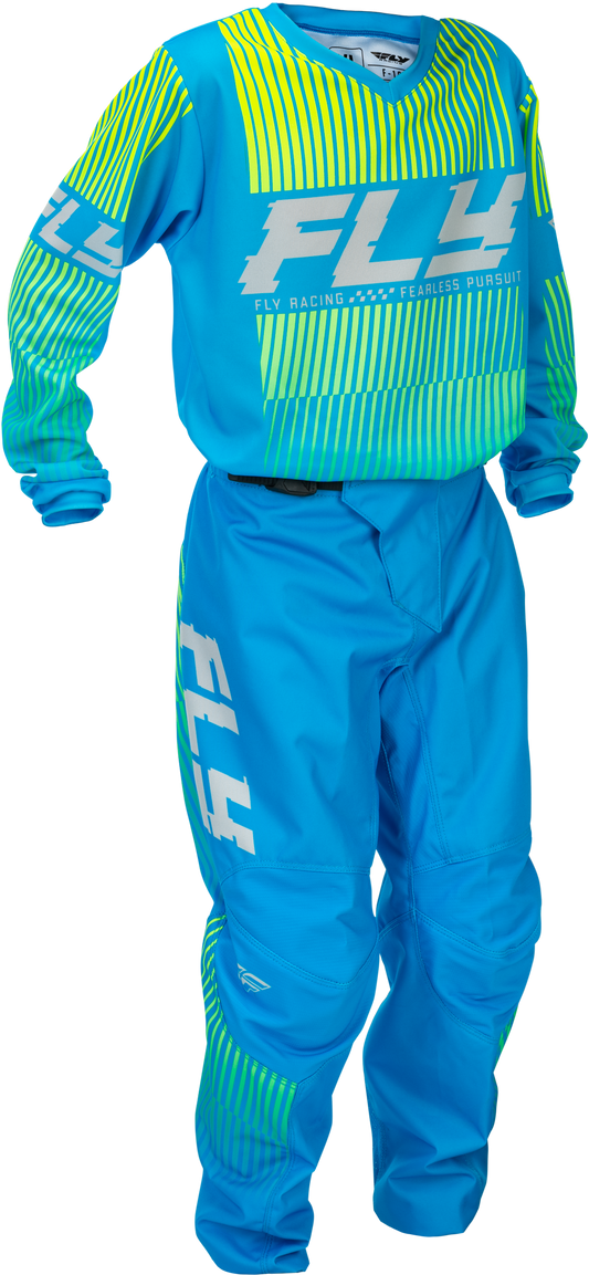 Fly MX26 Youth F-16 Jersey & Pants - Blue / Hi-Vis