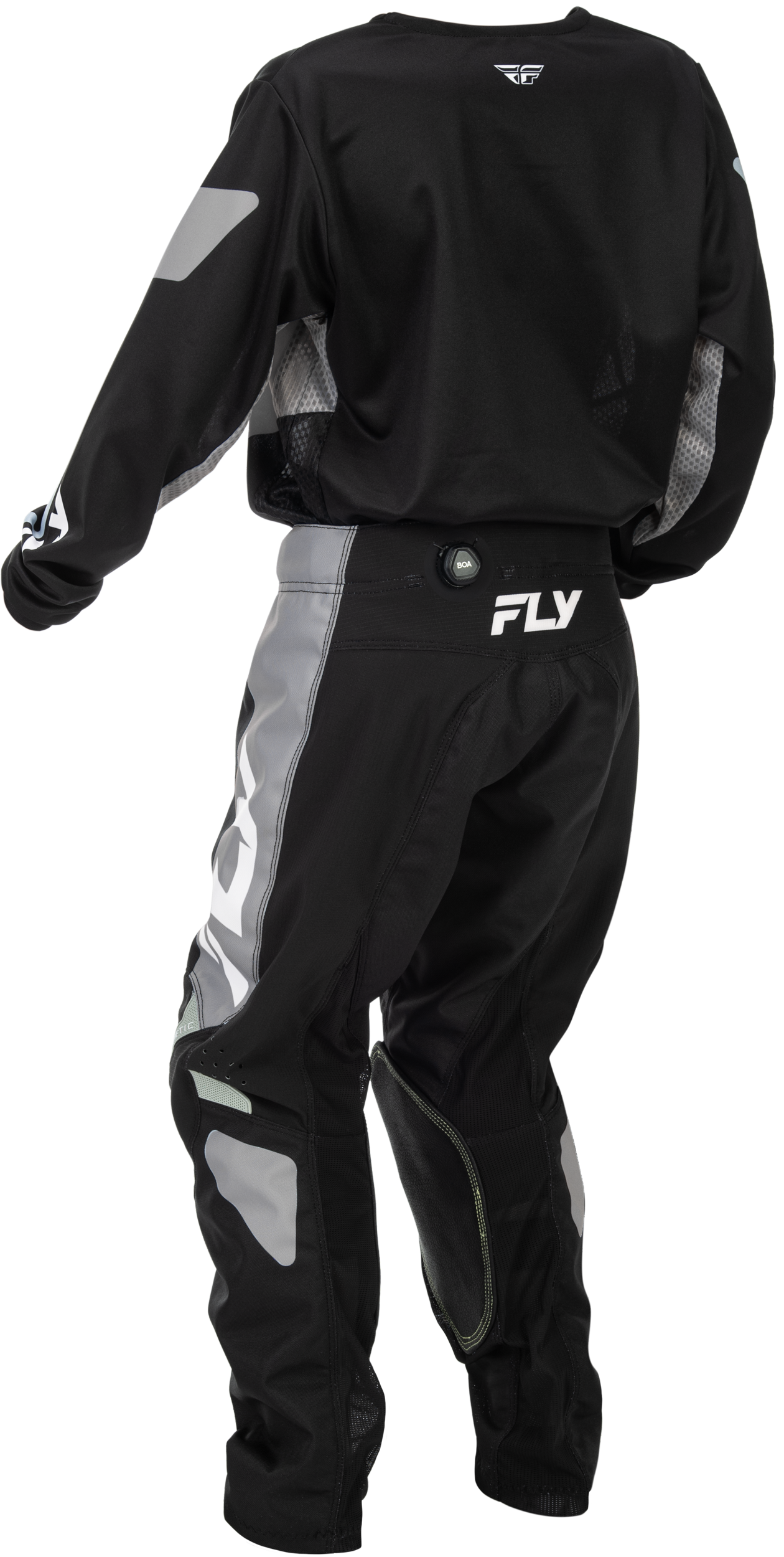 Fly MX26 Youth Kinetic Jersey & Pants - Black / Grey