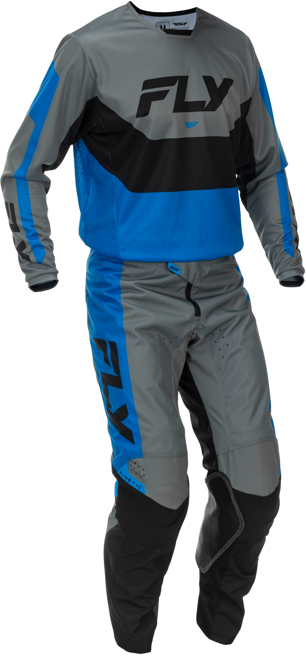 Fly MX26 Kinetic Jersey & Pants - Blue / Grey / Black