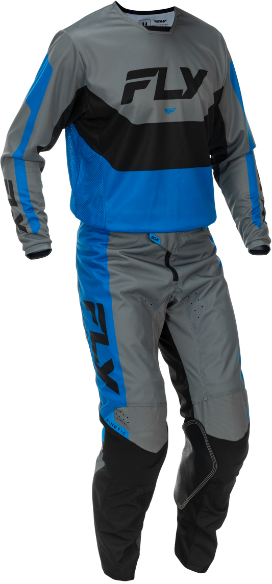 Fly MX26 Kinetic Jersey & Pants - Blue / Grey / Black
