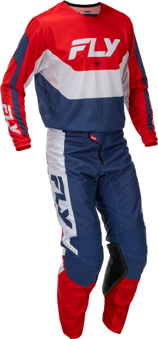 Fly MX26 Kinetic Jersey & Pants - Red / White / Blue
