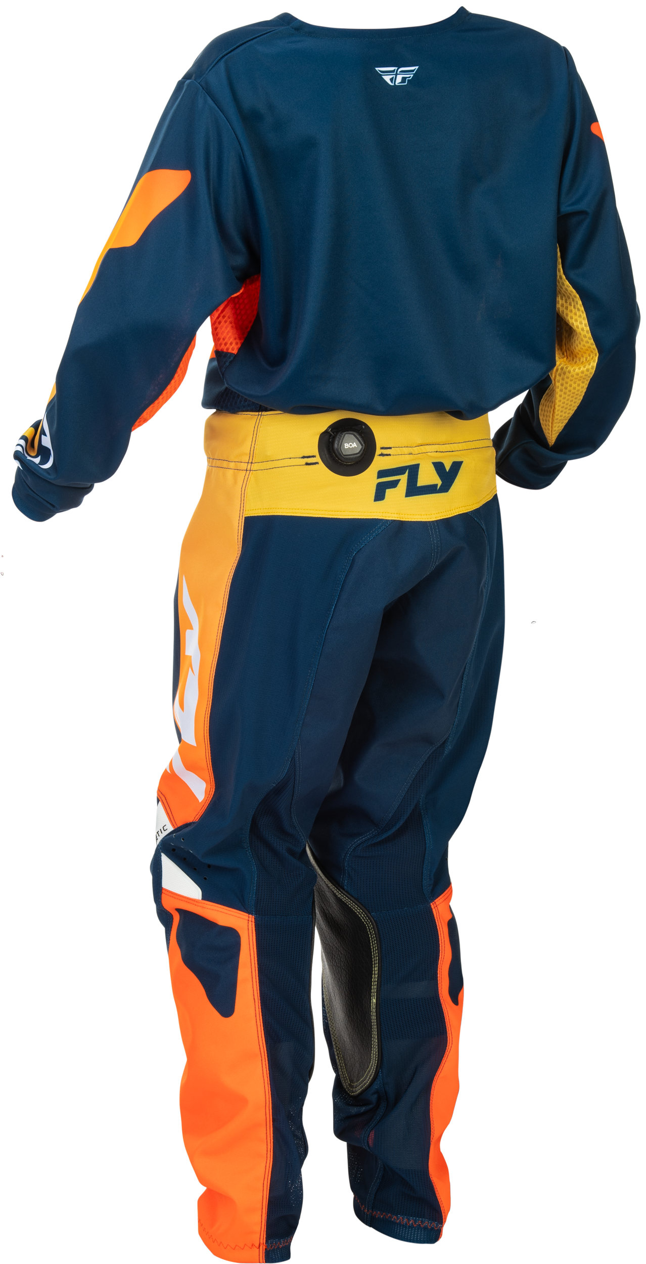 Fly MX26 Youth Kinetic Jersey & Pants - Navy / Orange