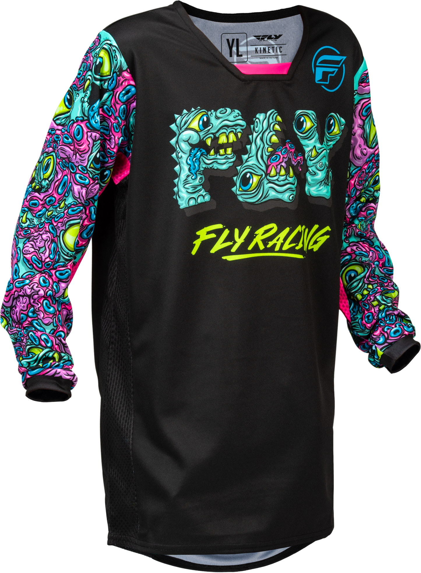 Fly MX26 Youth Kinetic Jersey - Black / Multi