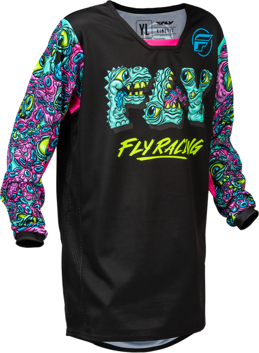 Fly MX26 Youth Kinetic Jersey - Black / Multi