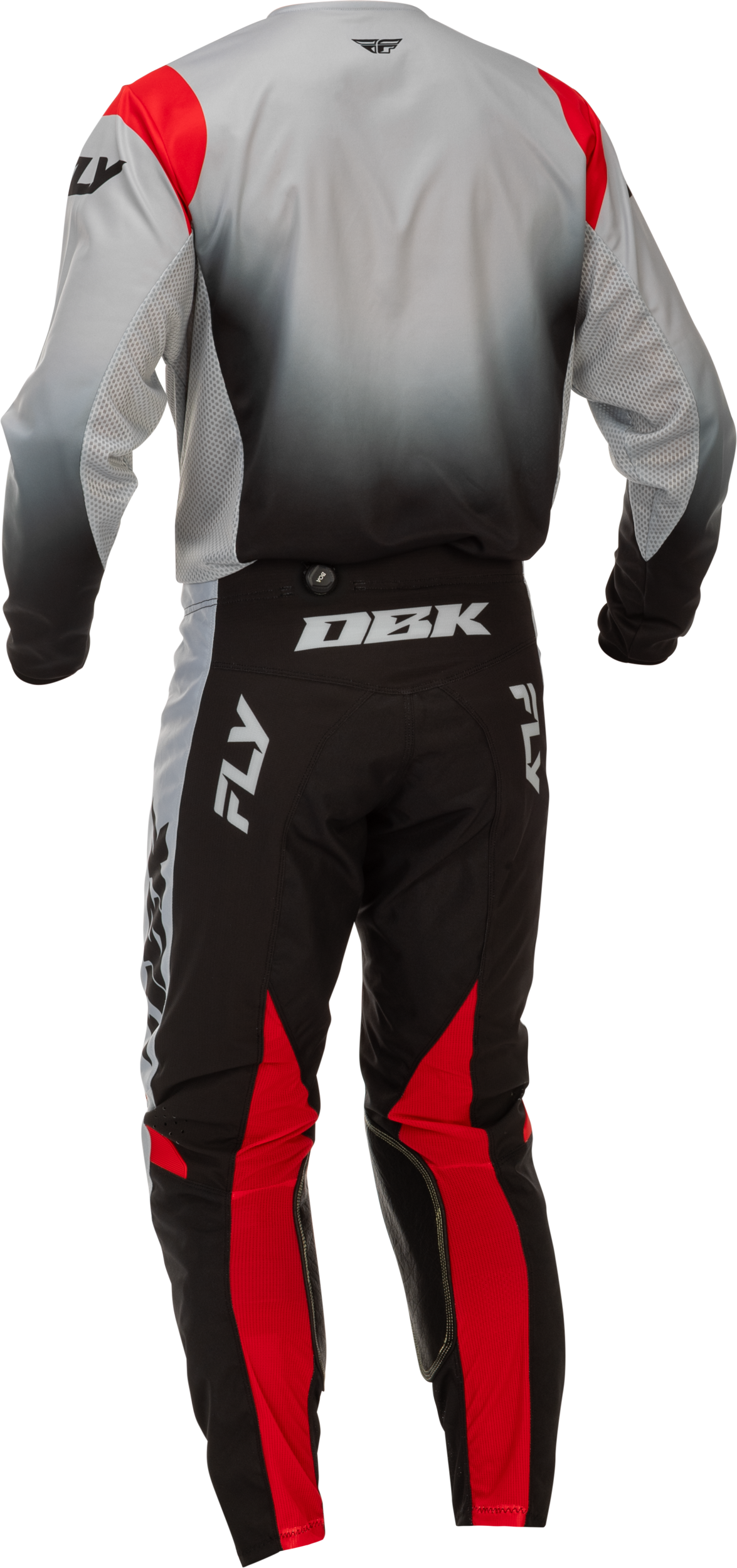 Fly MX26 Kinetic DBK Jersey & Pants - Grey / Black / Red