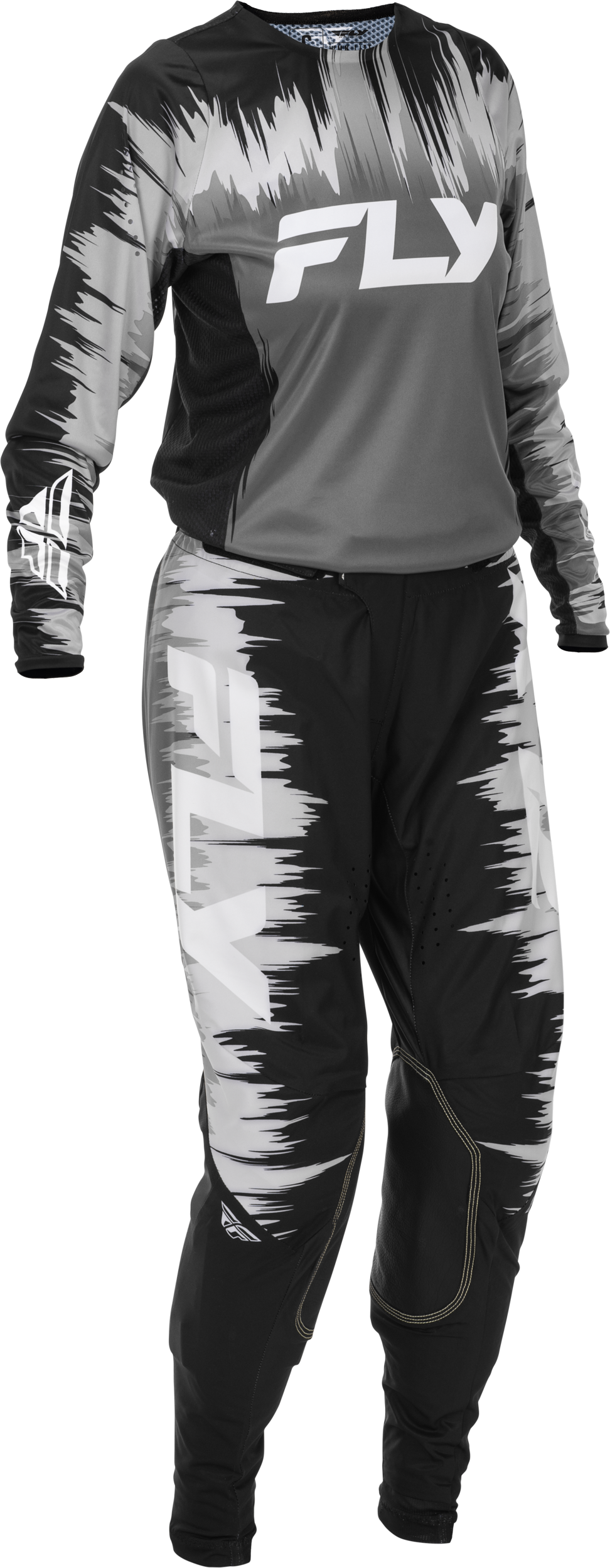 Fly MX26 Women's Lite Jersey & Pants - Black / Grey / White