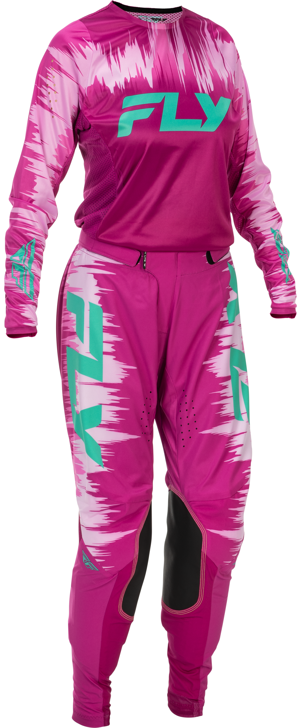 Fly MX26 Women's Lite Jersey & Pants - Pink / Blue