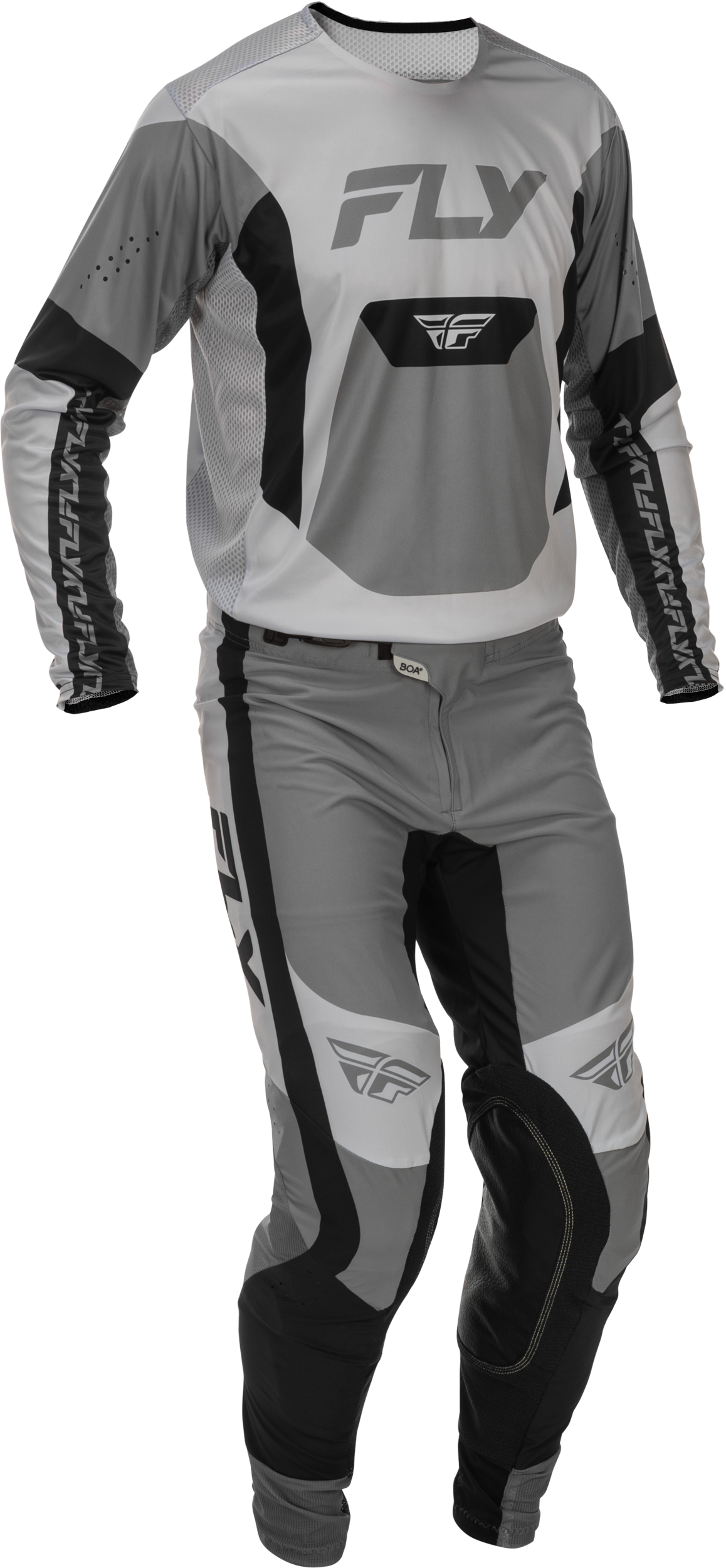 Fly MX26 Lite Jersey & Pants - Grey / Black