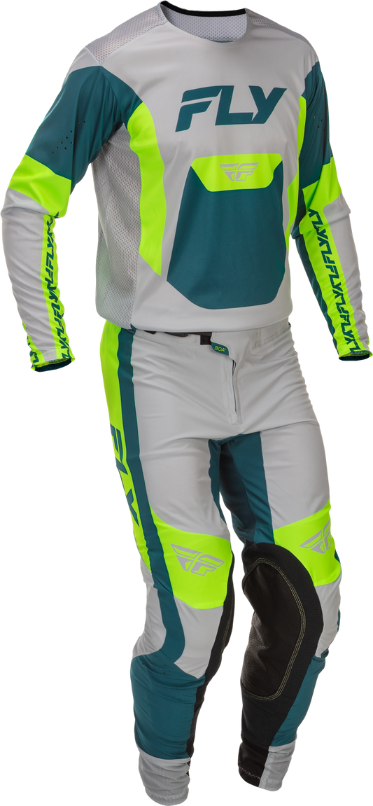 Fly MX26 Lite Jersey & Pants - Grey / Lime
