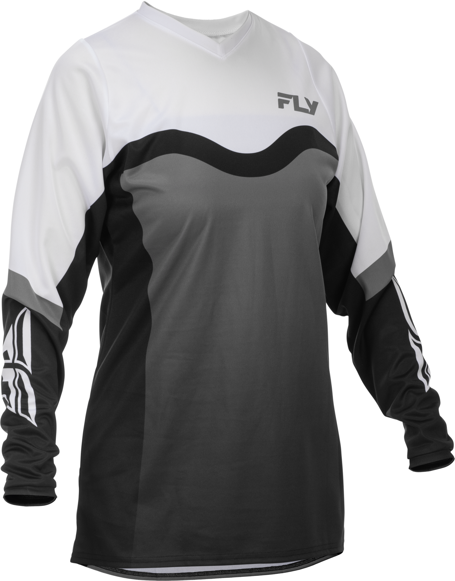 Fly MX26 Women's F-16 Jersey - Grey / Black / White