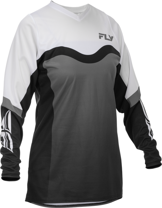 Fly MX26 Women's F-16 Jersey - Grey / Black / White