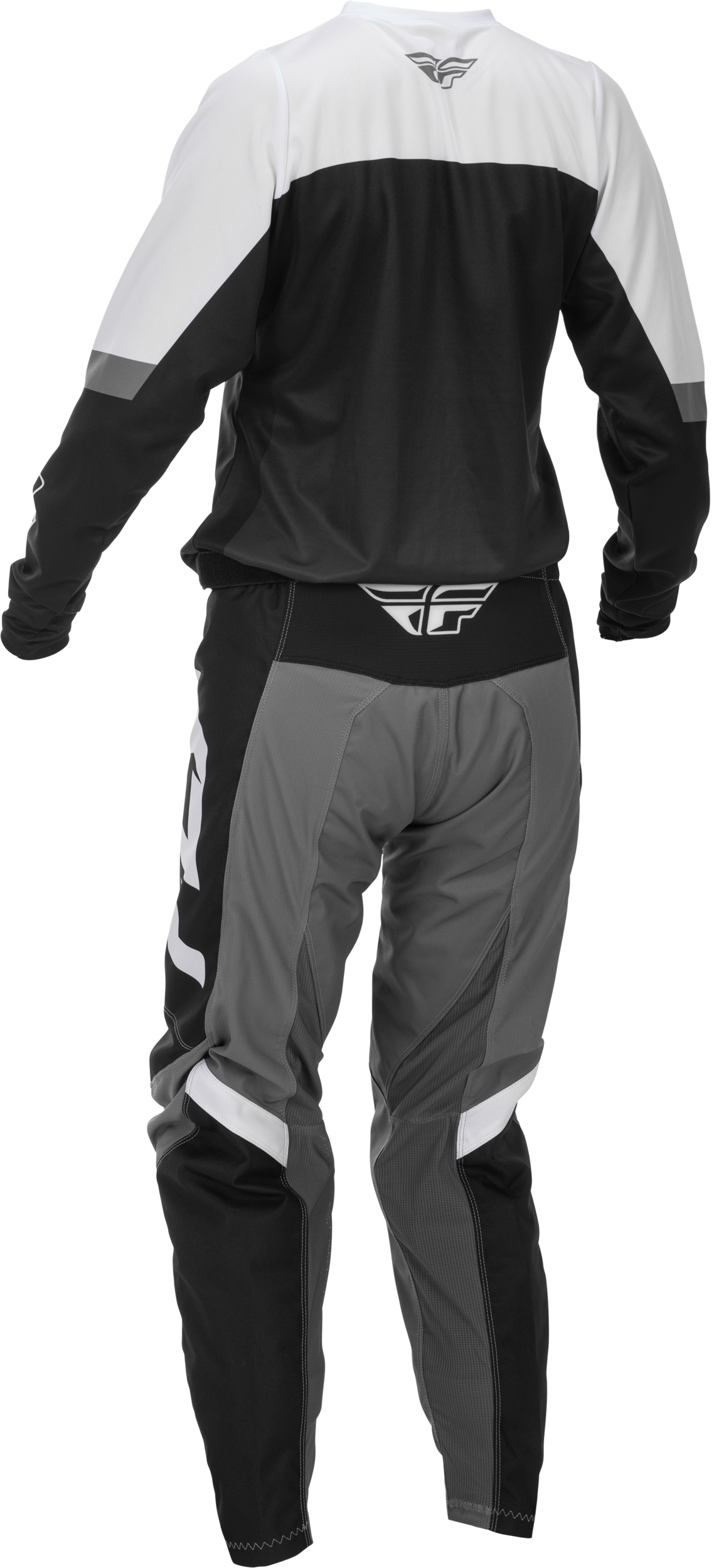 Fly MX26 Women's F-16 Jersey & Pants - Grey / Black / White