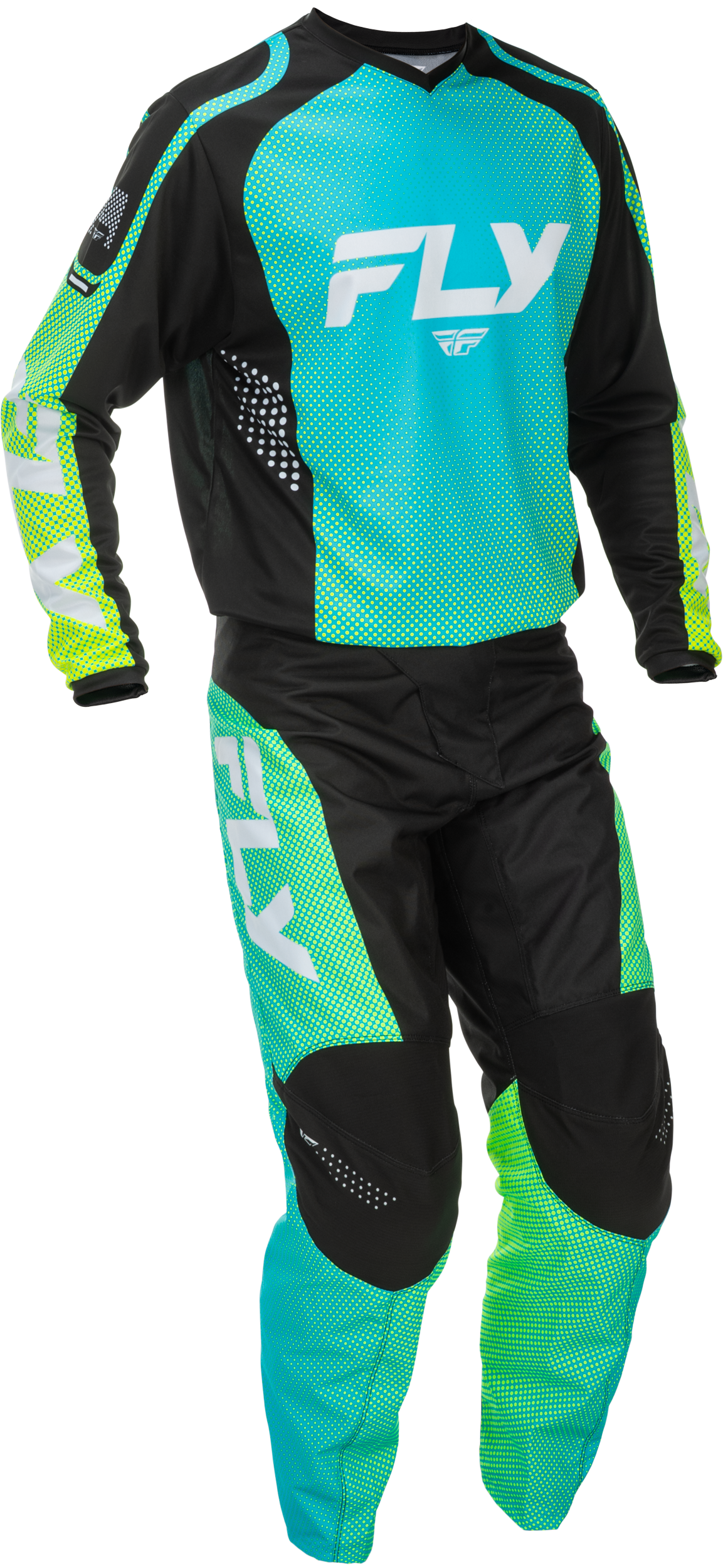 Fly MX26 F-16 Jersey & Pants - Blue / Black / White