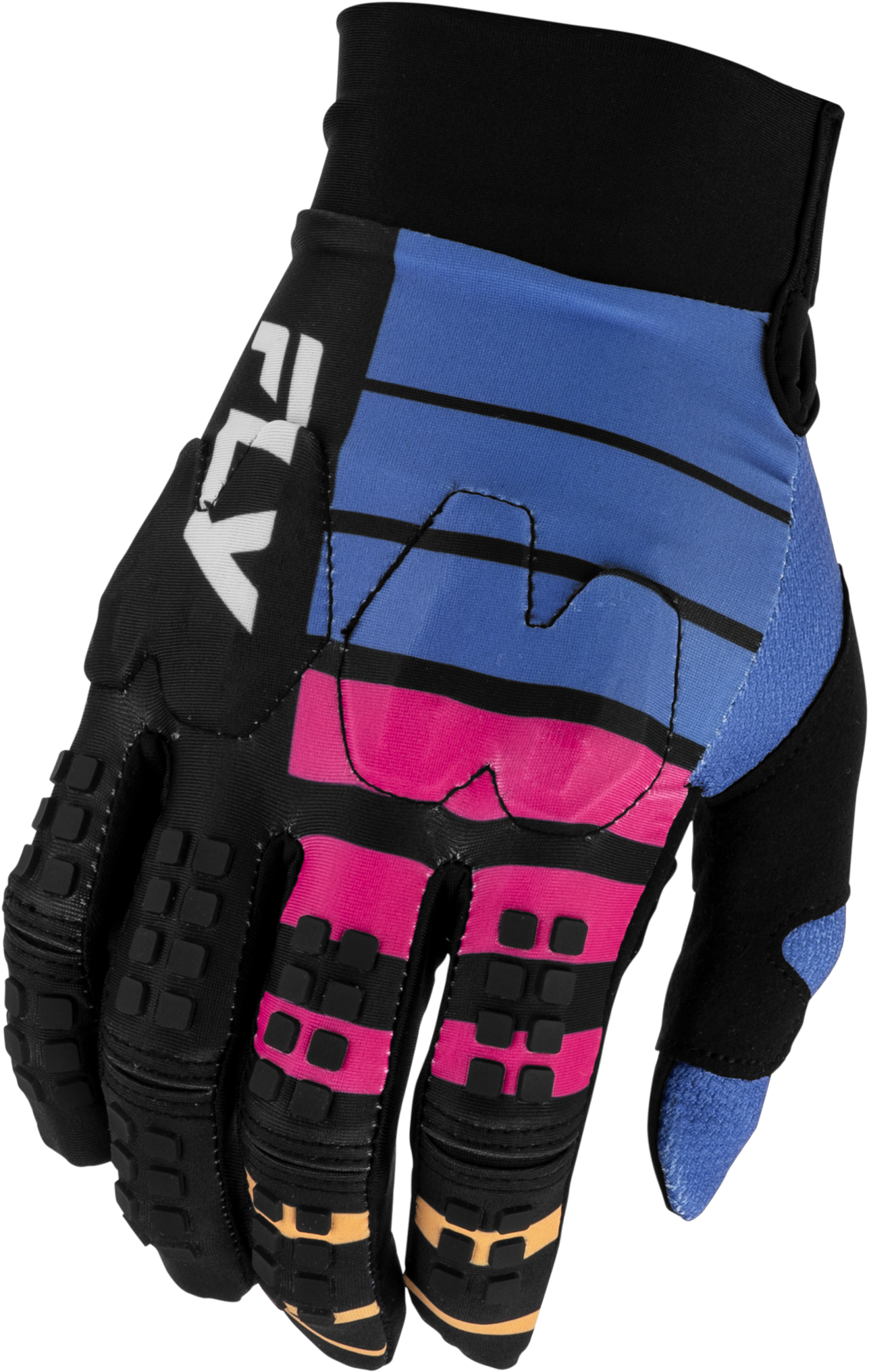 Fly MX27 Evo Gloves L.E. Bolt - Black / Pink / Blue