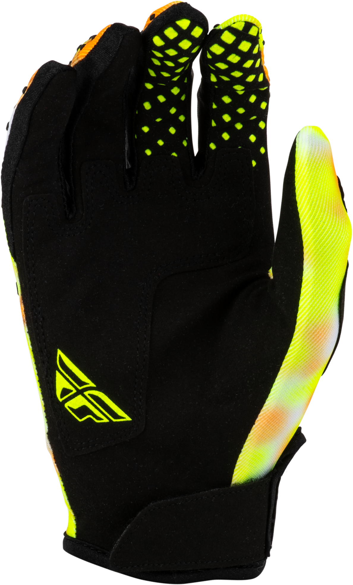 Fly MX27 Youth Kinetic Gloves Blur - Fluro Yellow