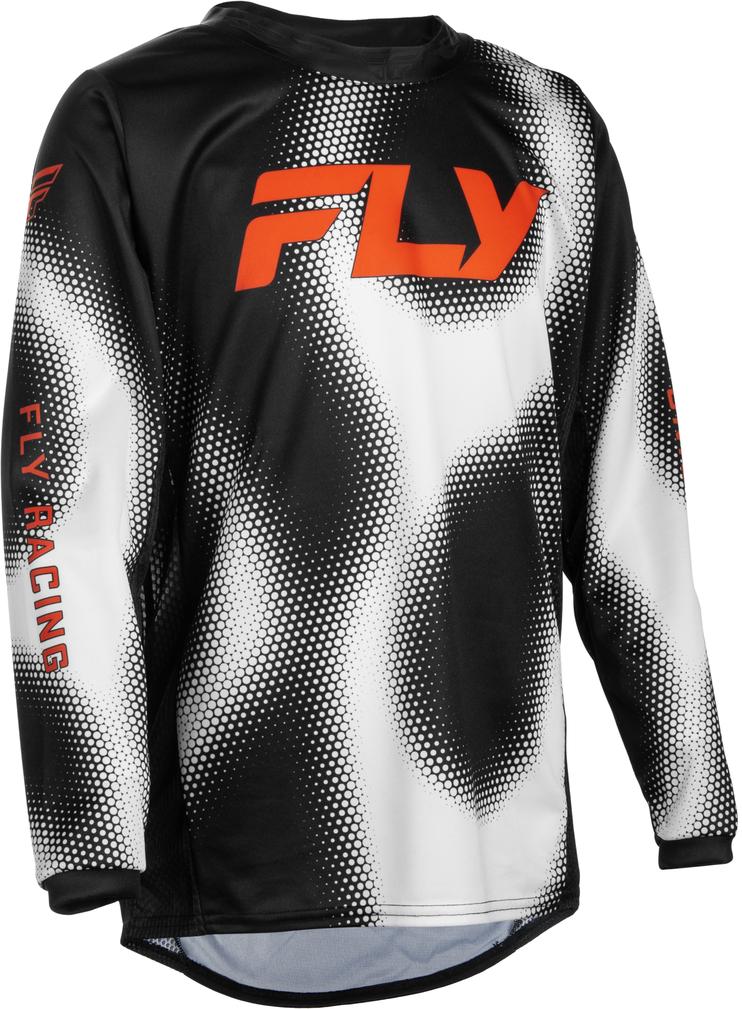 Fly MX27 Youth Kinetic Jersey Torch - Black / White / Orange