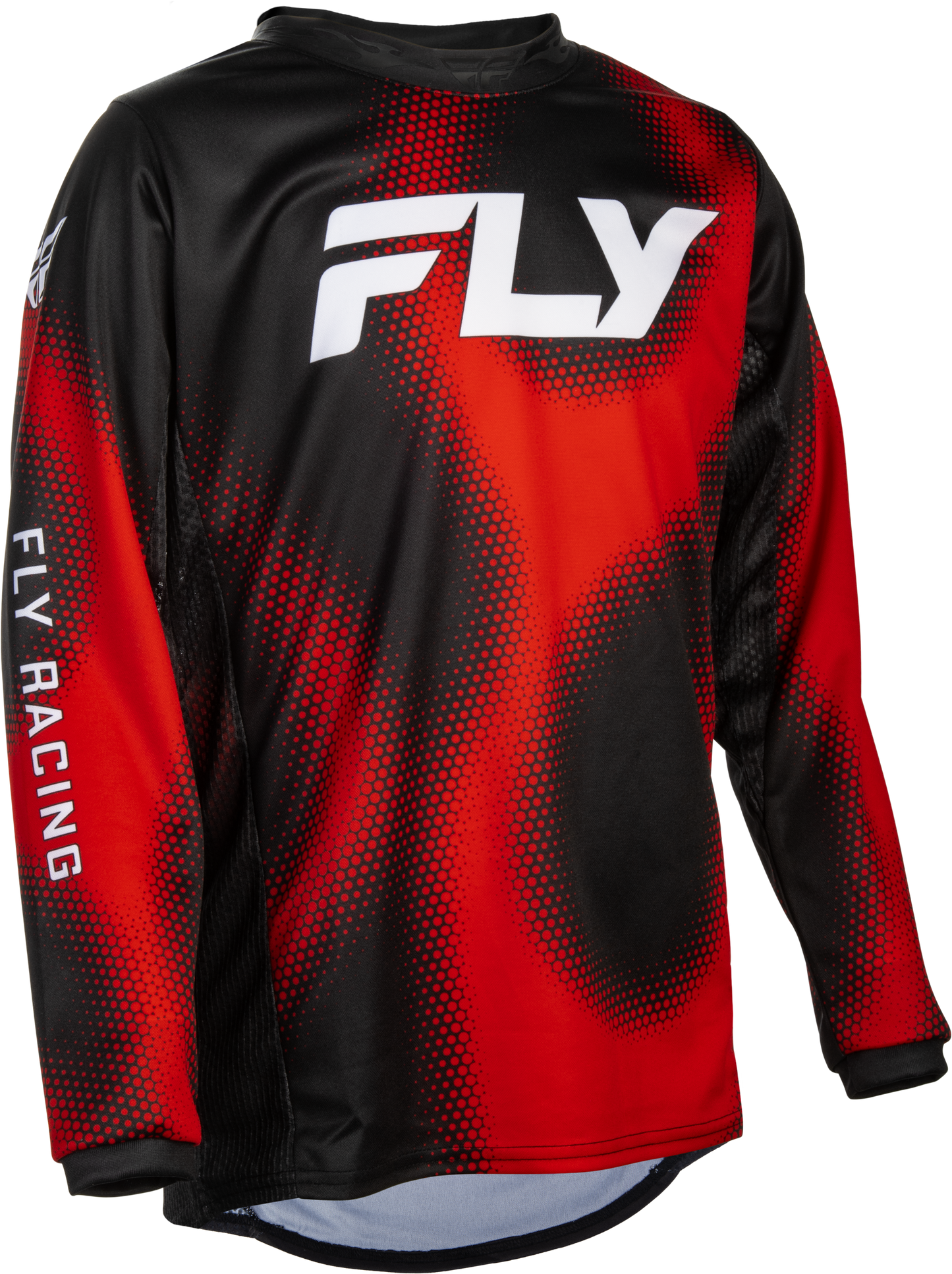 Fly MX27 Youth Kinetic Jersey Torch - Black / Red / White