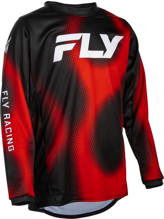 Fly MX27 Youth Kinetic Jersey Torch - Black / Red / White