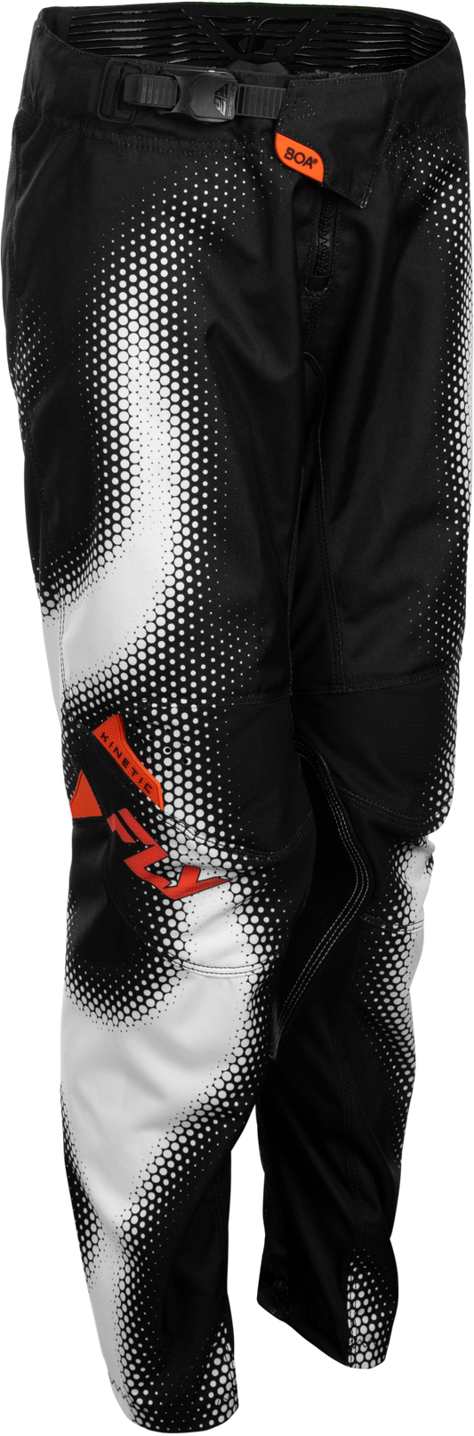 Fly MX27 Youth Kinetic Pants Torch - Black / White / Orange