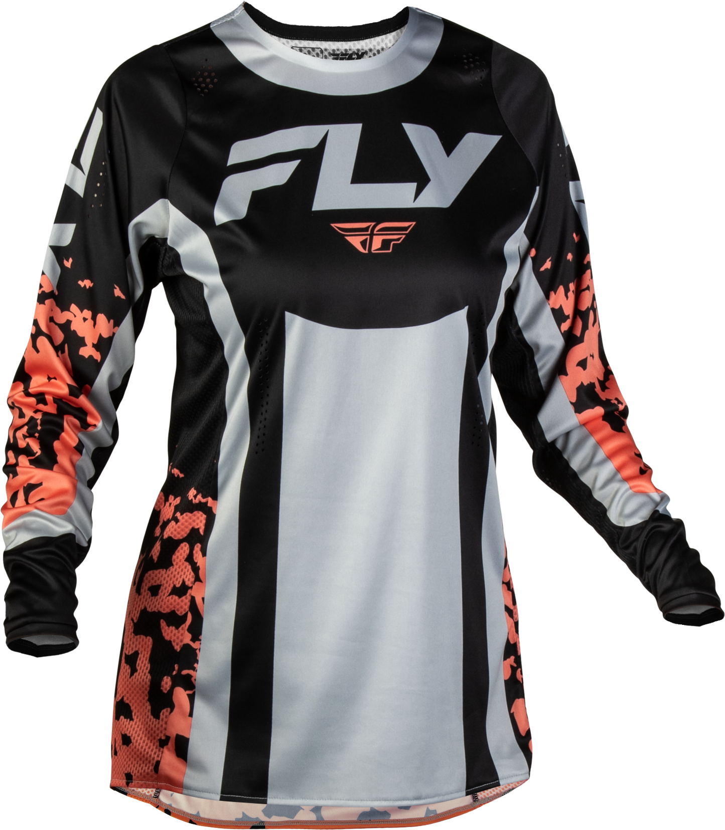Fly MX27 Women's Lite Jersey Flake - Black / Coral