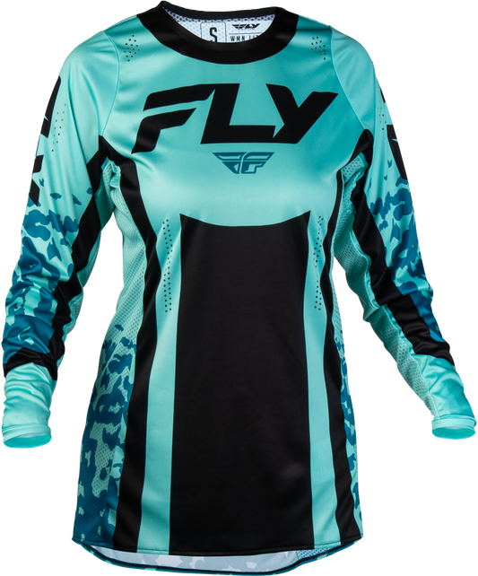 Fly MX27 Women's Lite Jersey Flake - Aqua / Black
