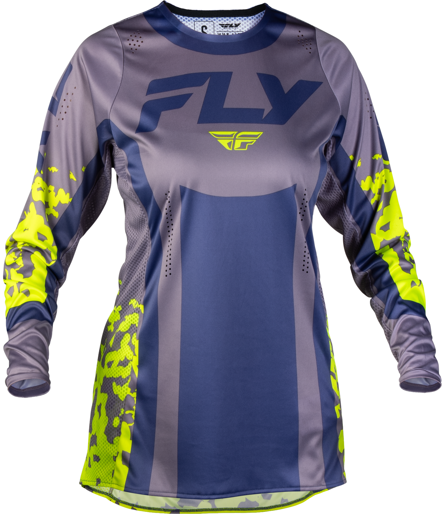 Fly MX27 Women's Lite Jersey Flake - Lavendar / Blue / Yellow