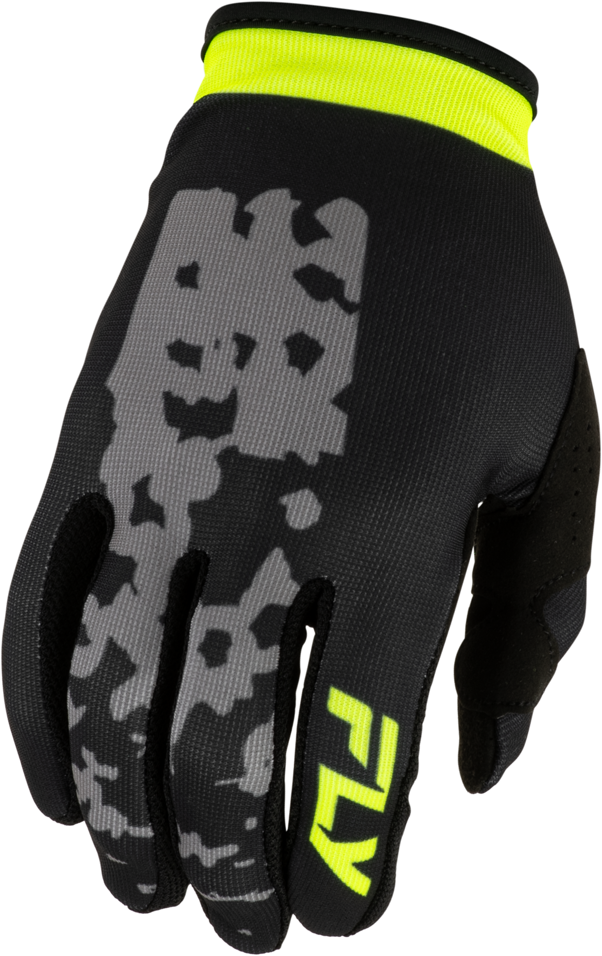 Fly MX27 Lite Gloves Flake - Black / Grey / Hi-Vis