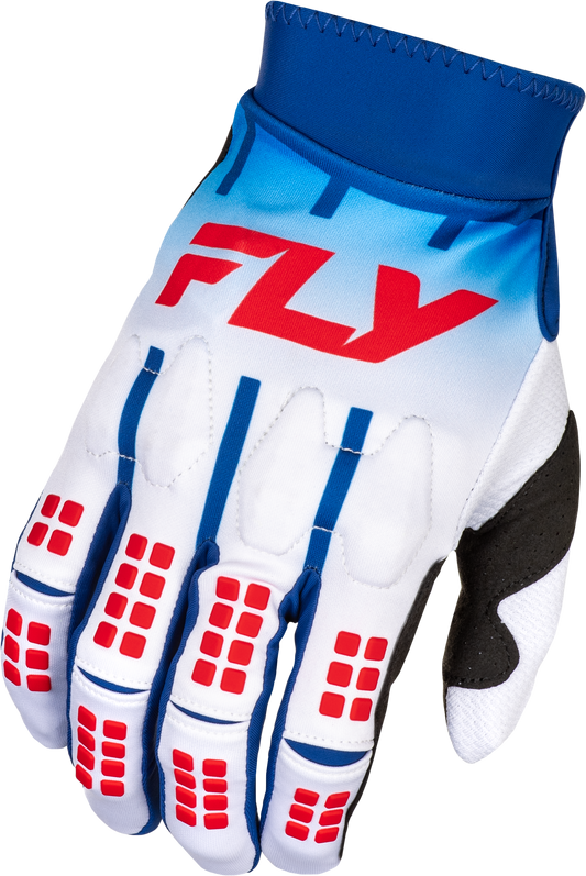 Fly MX25 Evo Gloves - Red / White / Blue