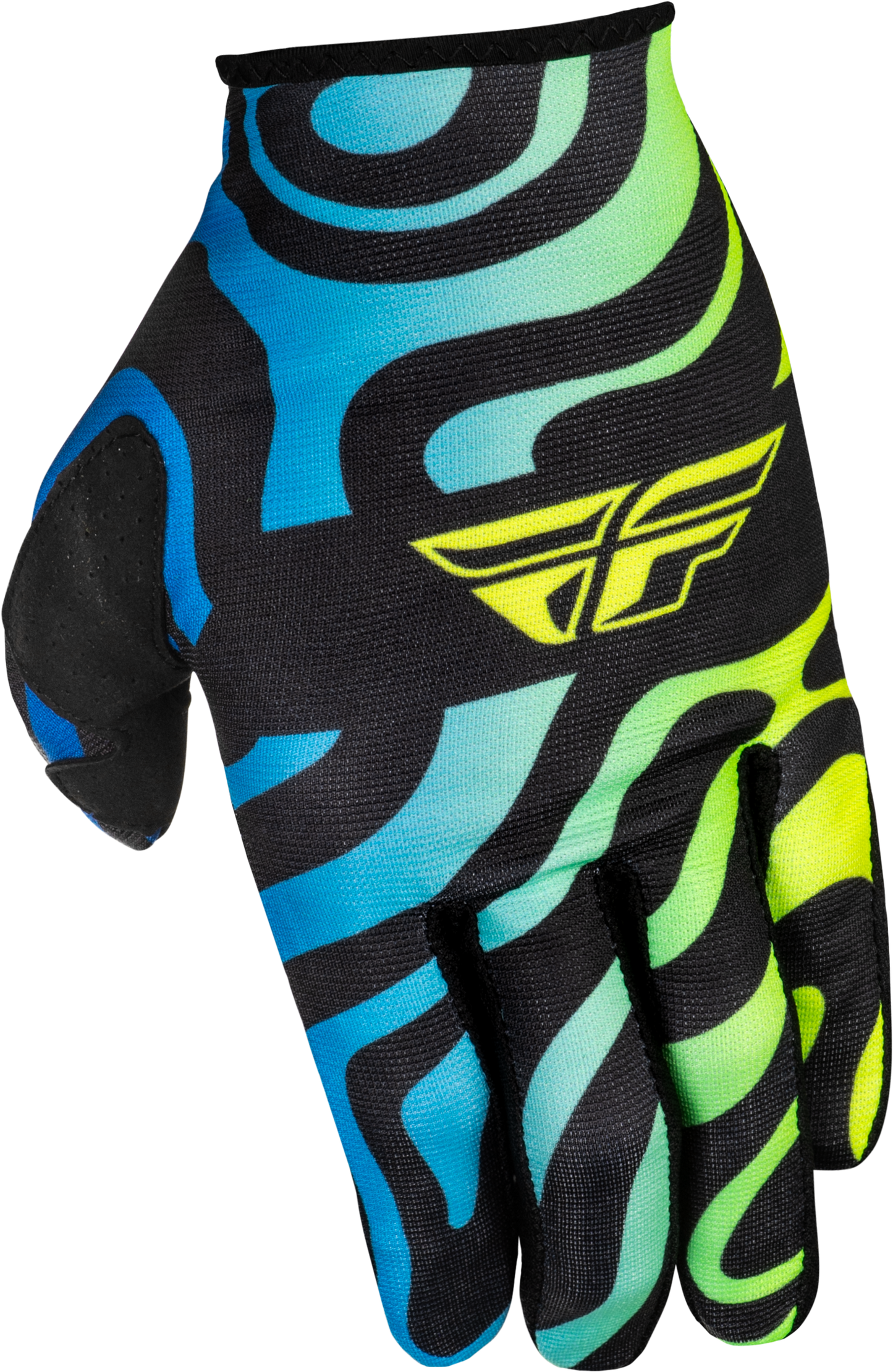 Fly MX25 Lite Zen Gloves - Black / Blue / Yellow