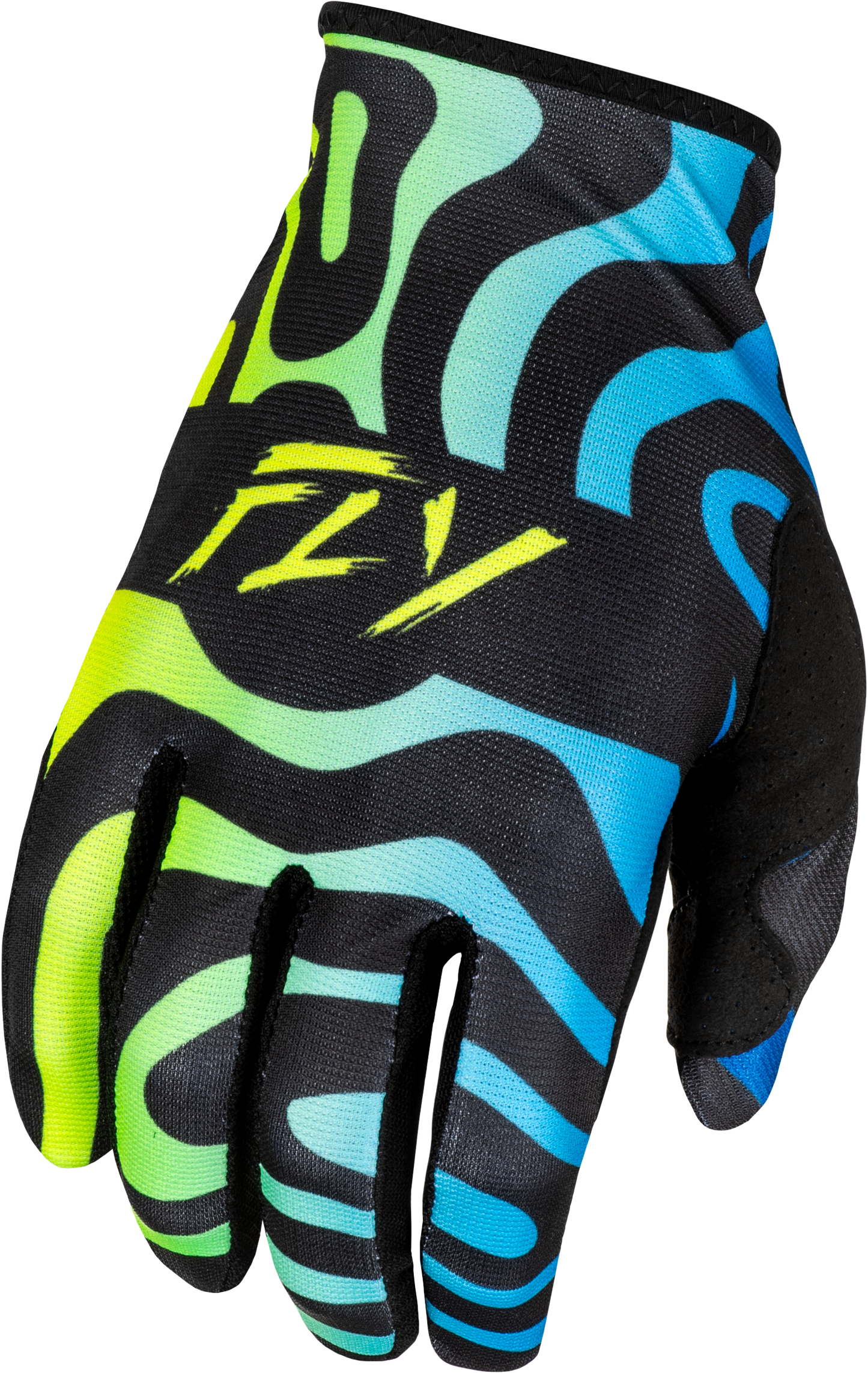 Fly MX25 Lite Zen Gloves - Black / Blue / Yellow