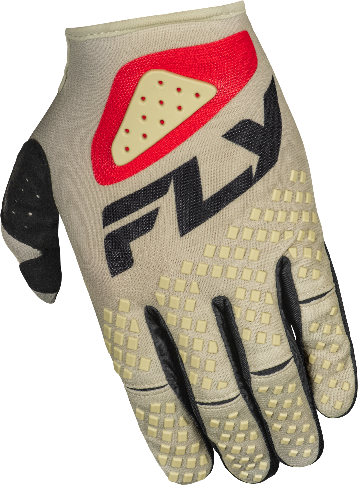 Fly MX25 Youth Kinetic Sym Gloves - Grey / Red / Black