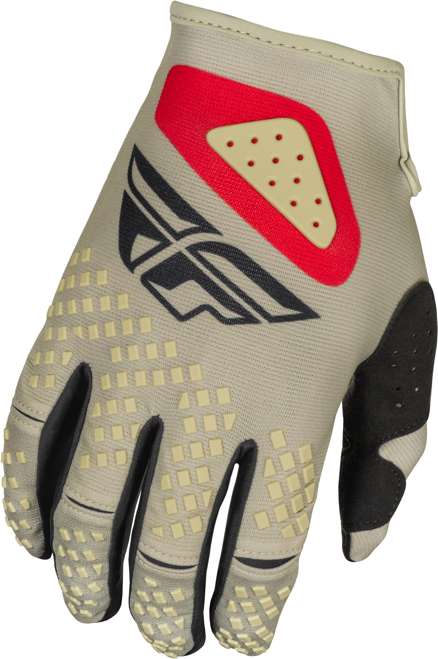 Fly MX25 Youth Kinetic Sym Gloves - Grey / Red / Black