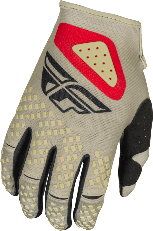 Fly MX25 Youth Kinetic Sym Gloves - Grey / Red / Black