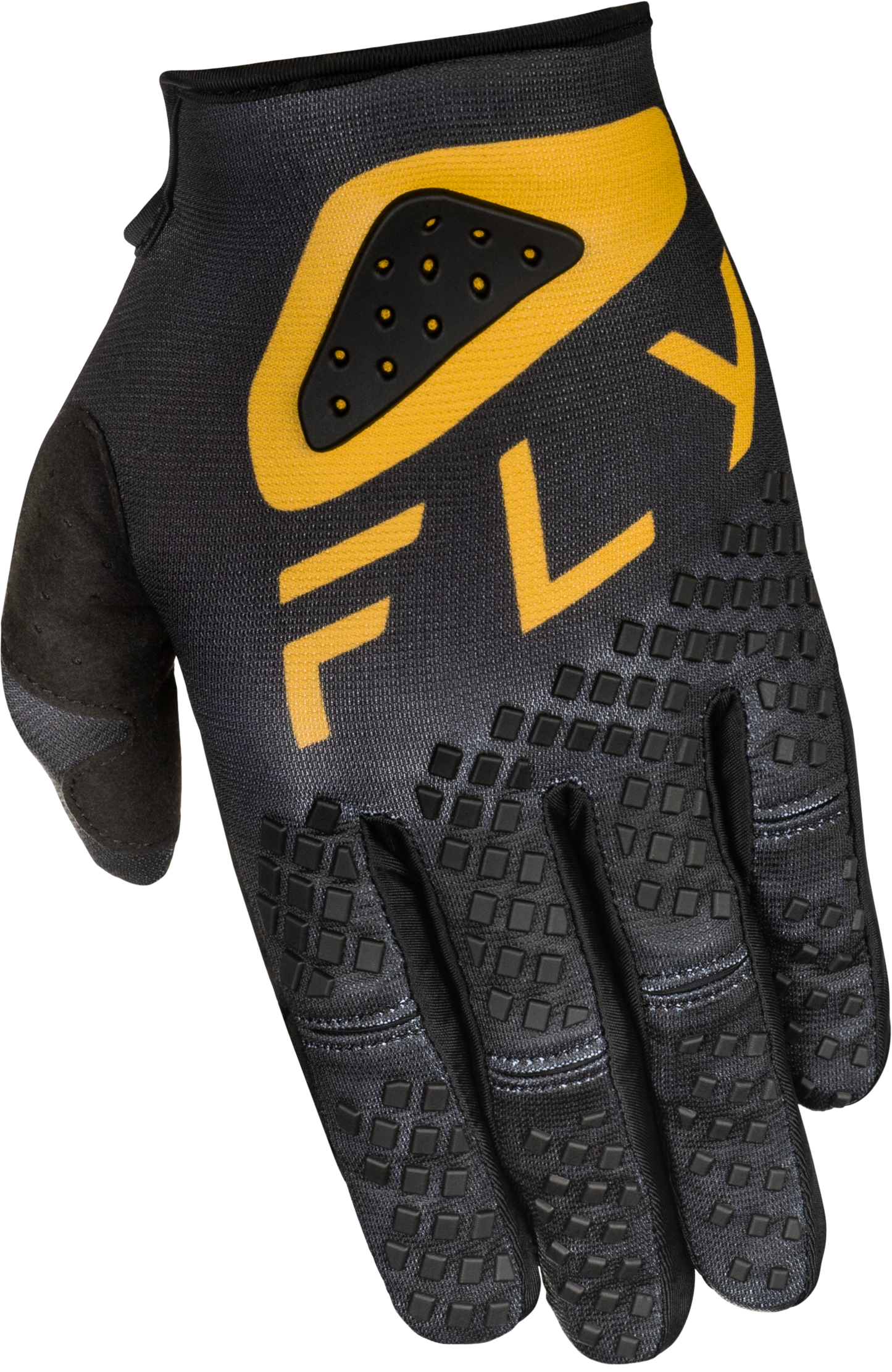 Fly MX25 Youth Kinetic Center Gloves - Black / Gold