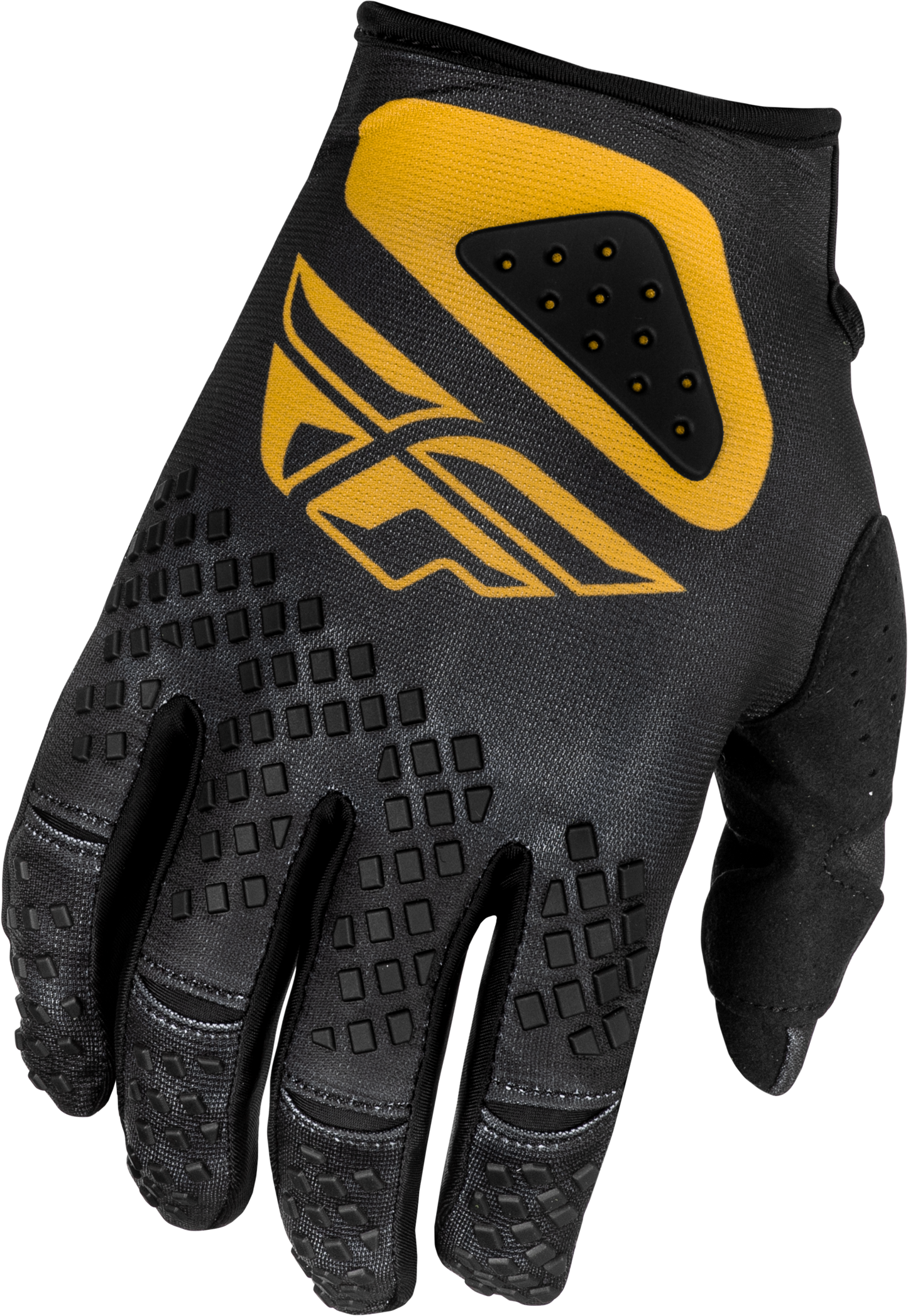 Fly MX25 Youth Kinetic Center Gloves - Black / Gold