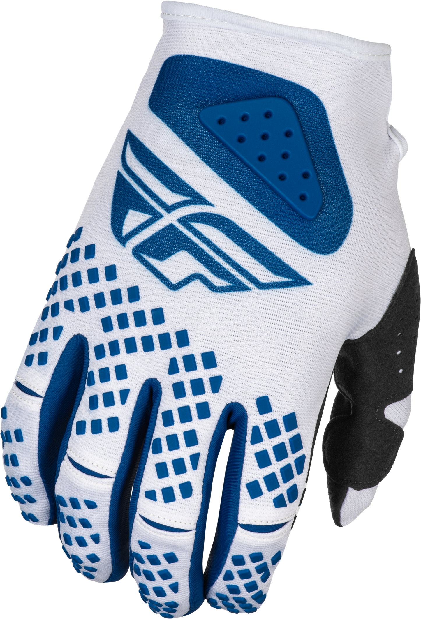 Fly MX25 Youth Kinetic Center Gloves - White / Navy