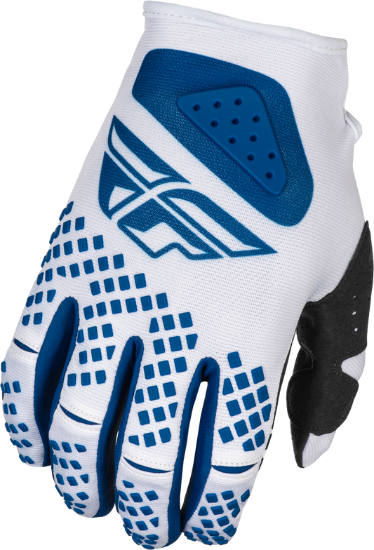 Fly MX25 Youth Kinetic Center Gloves - White / Navy