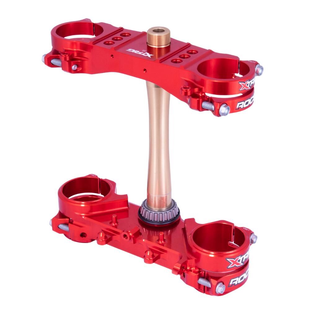 Xtrig Triple Clamps ROCS Tech Offset 20mm - Red