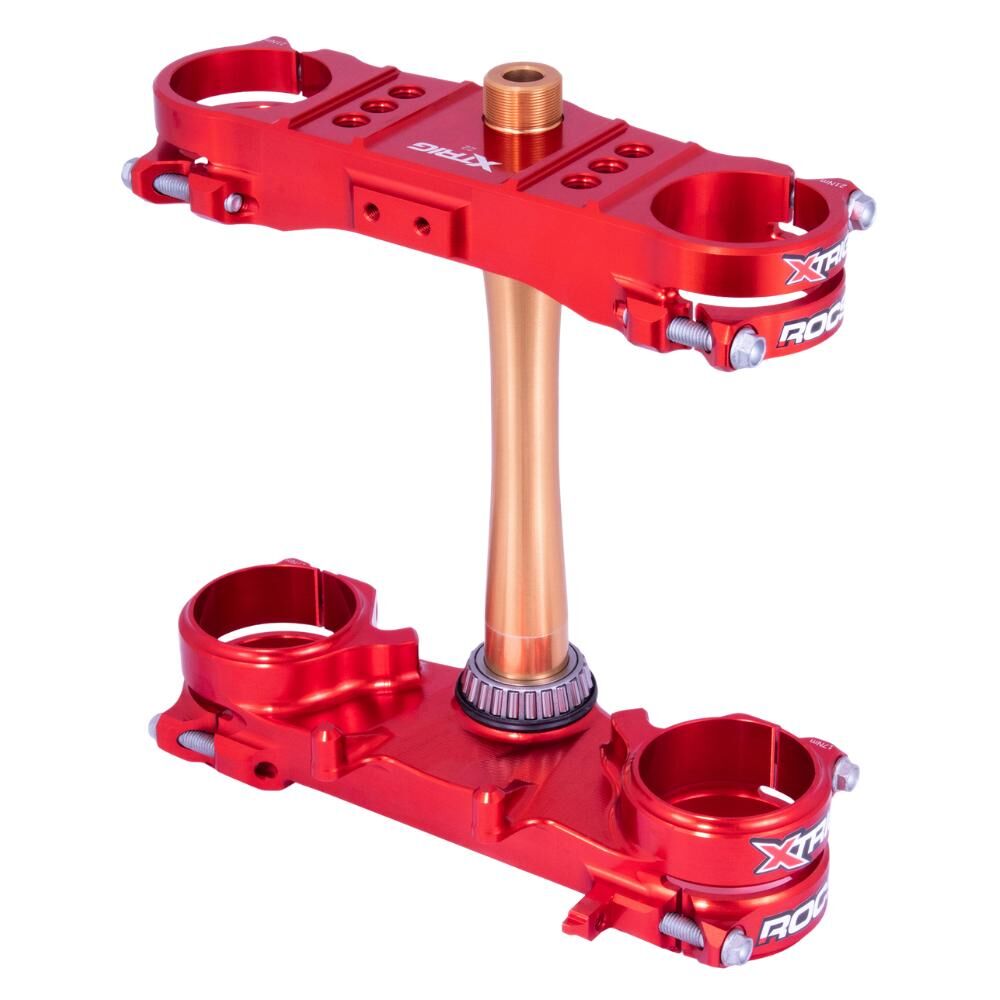 Xtrig Triple Clamps ROCS Tech Offset 22mm - Red