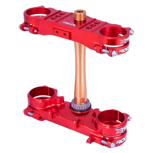 Xtrig Triple Clamps ROCS Tech Offset 22mm - Red