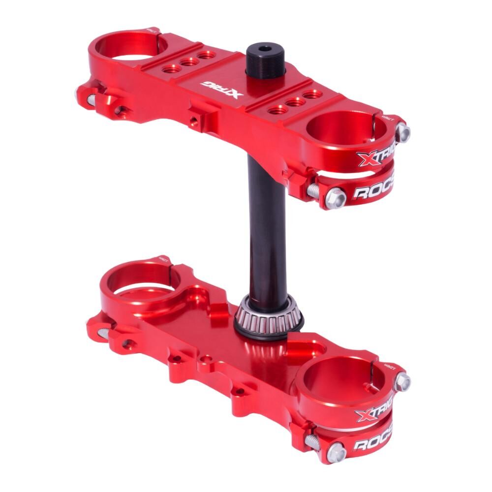 Xtrig Triple Clamps ROCS Tech Offset 28mm - Red