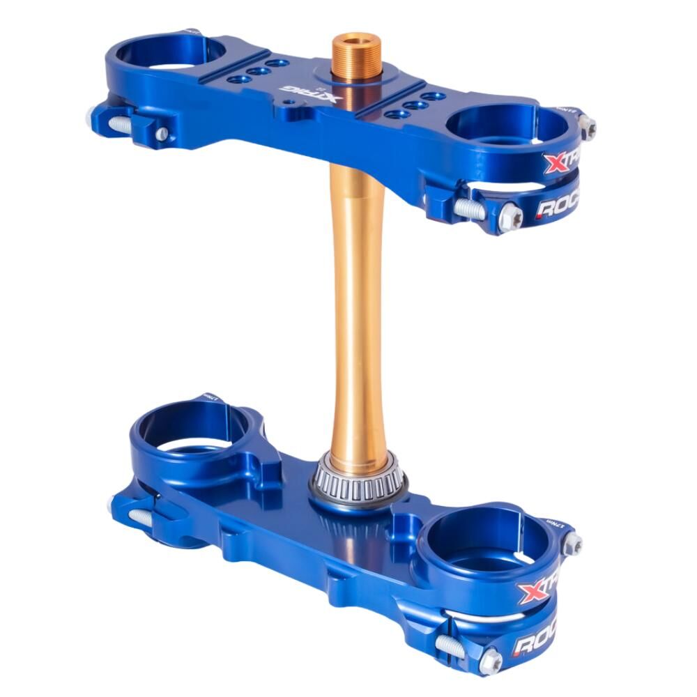 Xtrig Triple Clamps ROCS Tech Offset 20mm - Blue