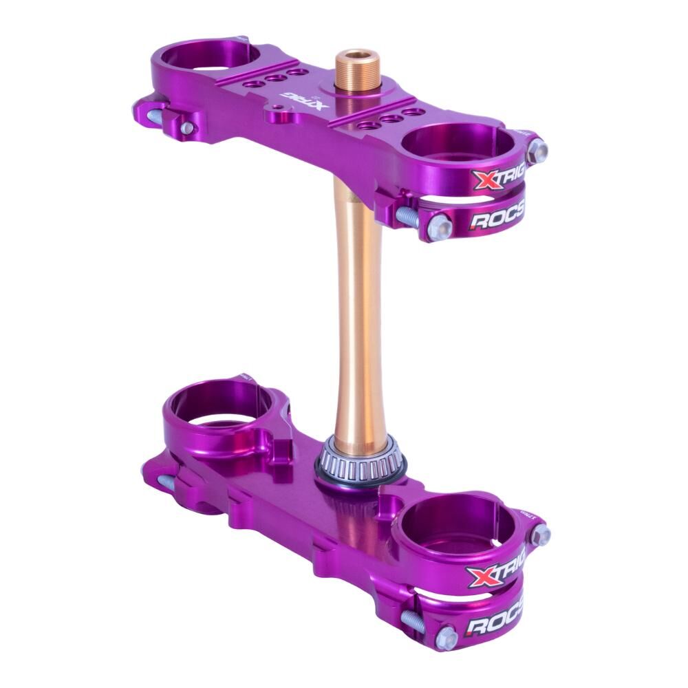 Xtrig Triple Clamps ROCS Tech Offset 22mm - Purple