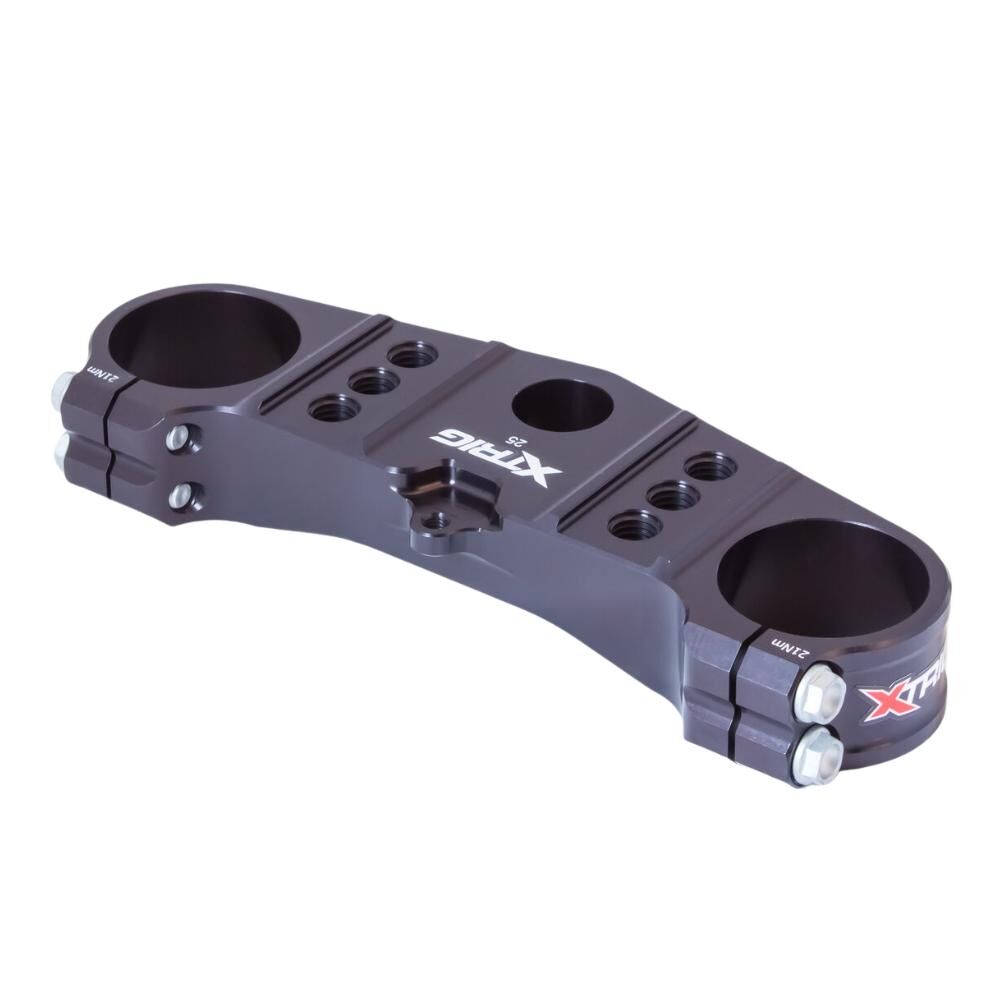 Xtrig Top Triple Clamp M12 Offset 21.5mm - Black