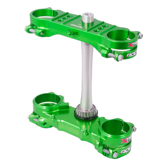 Xtrig Triple Clamps ROCS Tech Offset 23mm - Green